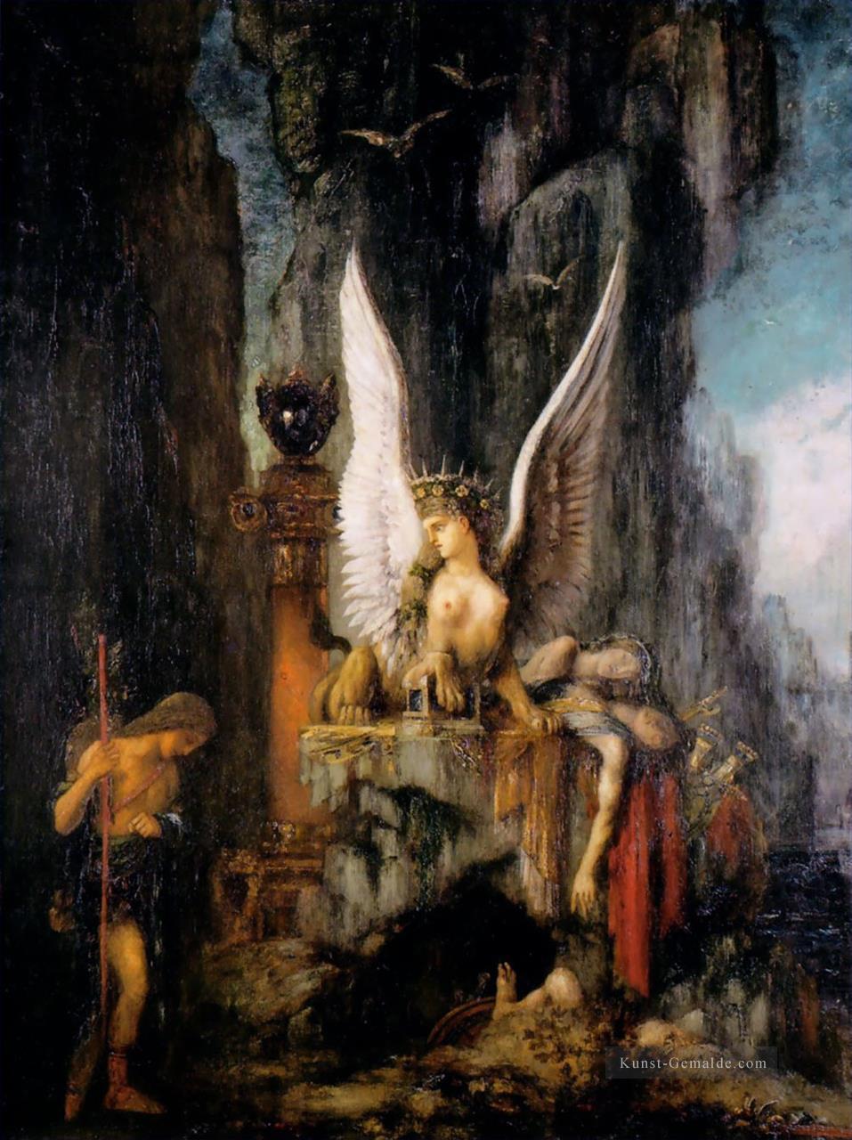 Ödipus Wayfarer Symbolismus biblischen Gustave Moreau mythologischen Ölgemälde